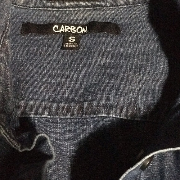 blue denim shirt with long sleeves - Picture 7 of 8